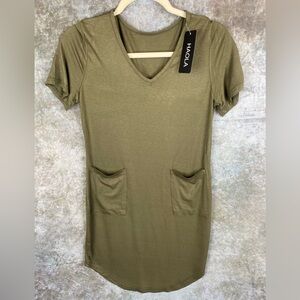 Olive Green Shirt Dress